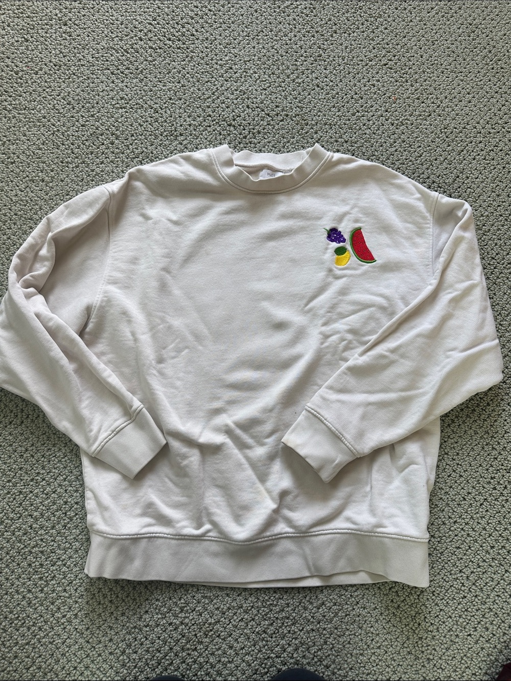 Lisa Says Gah x MATE fruit embroidered terry cotton sweatshirt XS S